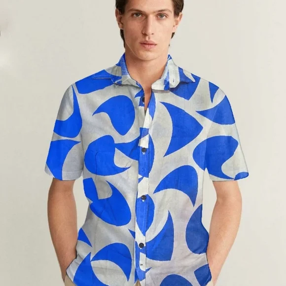 Men's Multicolor Abstract Shirt - Picture 6 of 10